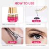  Eyelash Extension Glue, No Fume Lash Glue for Eyelash Extensions 6-8 Weeks Retention, Extra Strong Professional & Individual Lash Glue 5 ml